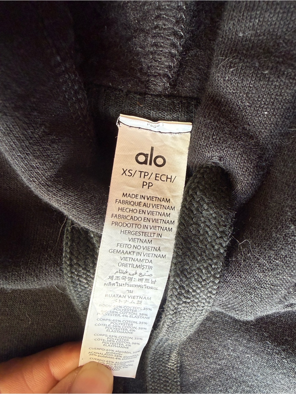 ALO Yoga Black Straight Leg Pants & Hoodie Set - Picture 8 of 11
